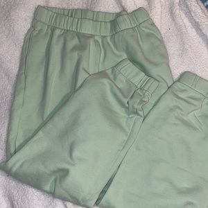 Like green Hollister sweatpants!